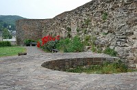  This shows the base of one of the 28 towers that were erected along the wall.  The wall was 2-3 meters thick at various points along its perimeter.