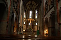  Inside St. Severus Catholic church.  This building was begun in the 12th century.  A Roman church stood on this location and one of the walls was part of the city wall.  Archeologists have found remnants of that church under the floor of this church.