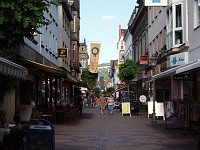  Looking down the pedestrian zone of Boppard during an after-dinner stroll.  Note that we're in the middle of Germany and what's the name of the store on the left?  The Christmas Shop.