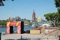  The entrance to the Frankfurt Fan Fest along the river.