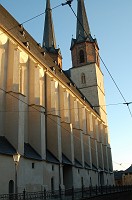  The back part of the Market Church.  The sun takes a long time to set in high summer in Germany.  This photo was taken about 10 p.m.