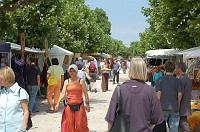  We arrived not only during World Cup but also during the Johannes Fest in Mainz.  Along the Rhine and throughout the city, a festival celebrating Johannes Gutenberg, the inventor of the printing press.