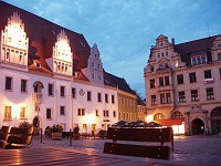  Here's the Market Place in Meissen.  The Rathaus (town hall) is on the left.