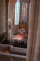  Looking down on the high altar of the cathedral.