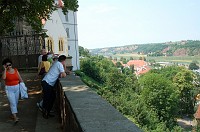  There in the background is the outer wall of the castle.  The Elbe River is to the right.