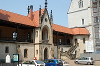  Next we went to visit the castle, Albrechtsburg (Albrecht's Castle).  As was often the case, renovations were underway.  I think I bought a postcard so I would know what it really looked like.