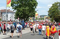  Kaiserslautern is an industrial city and not really a big tourist destination.  But no one seemed to care much today!  We had a soccer game to see!